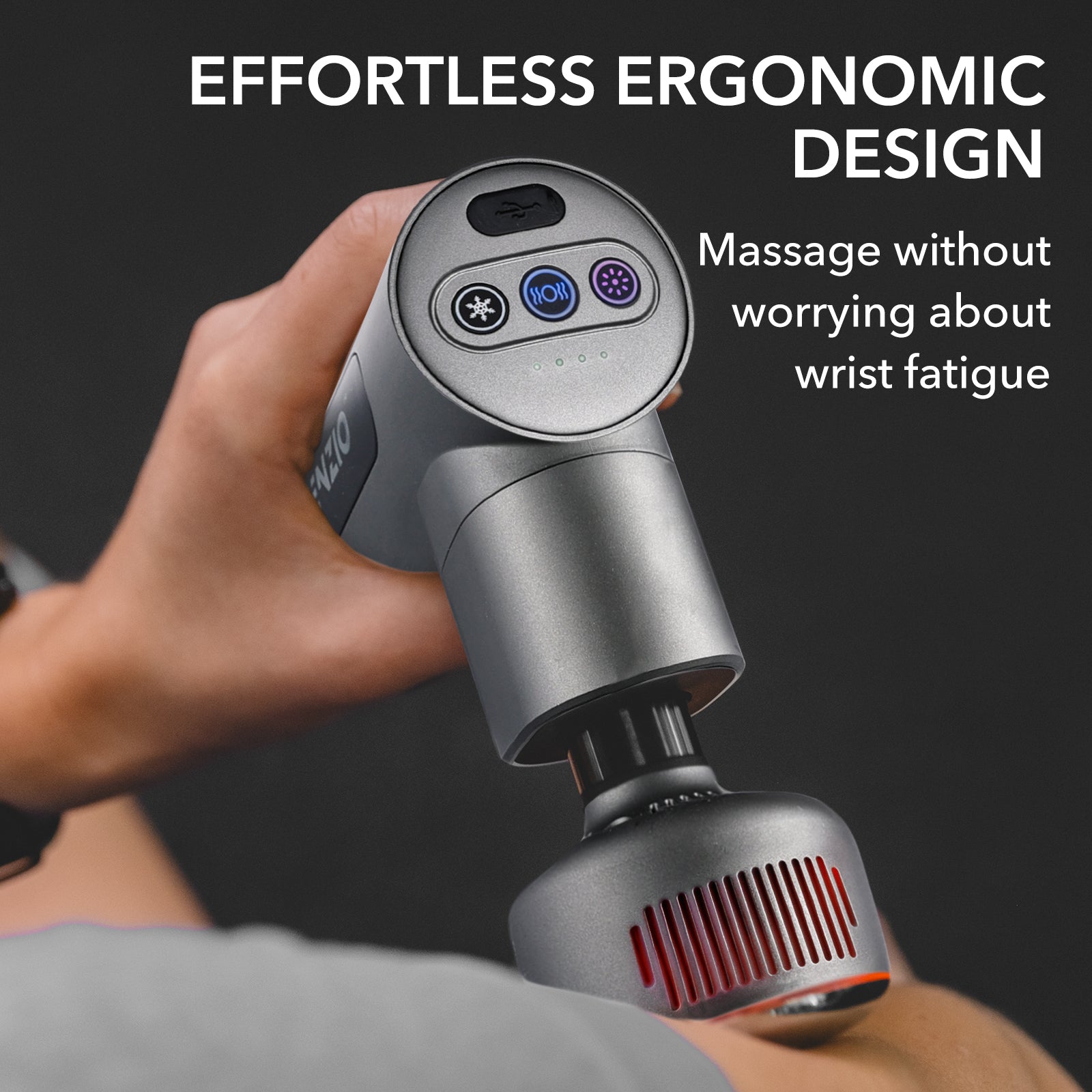 Hot and Cold Massage Gun Dark Grey