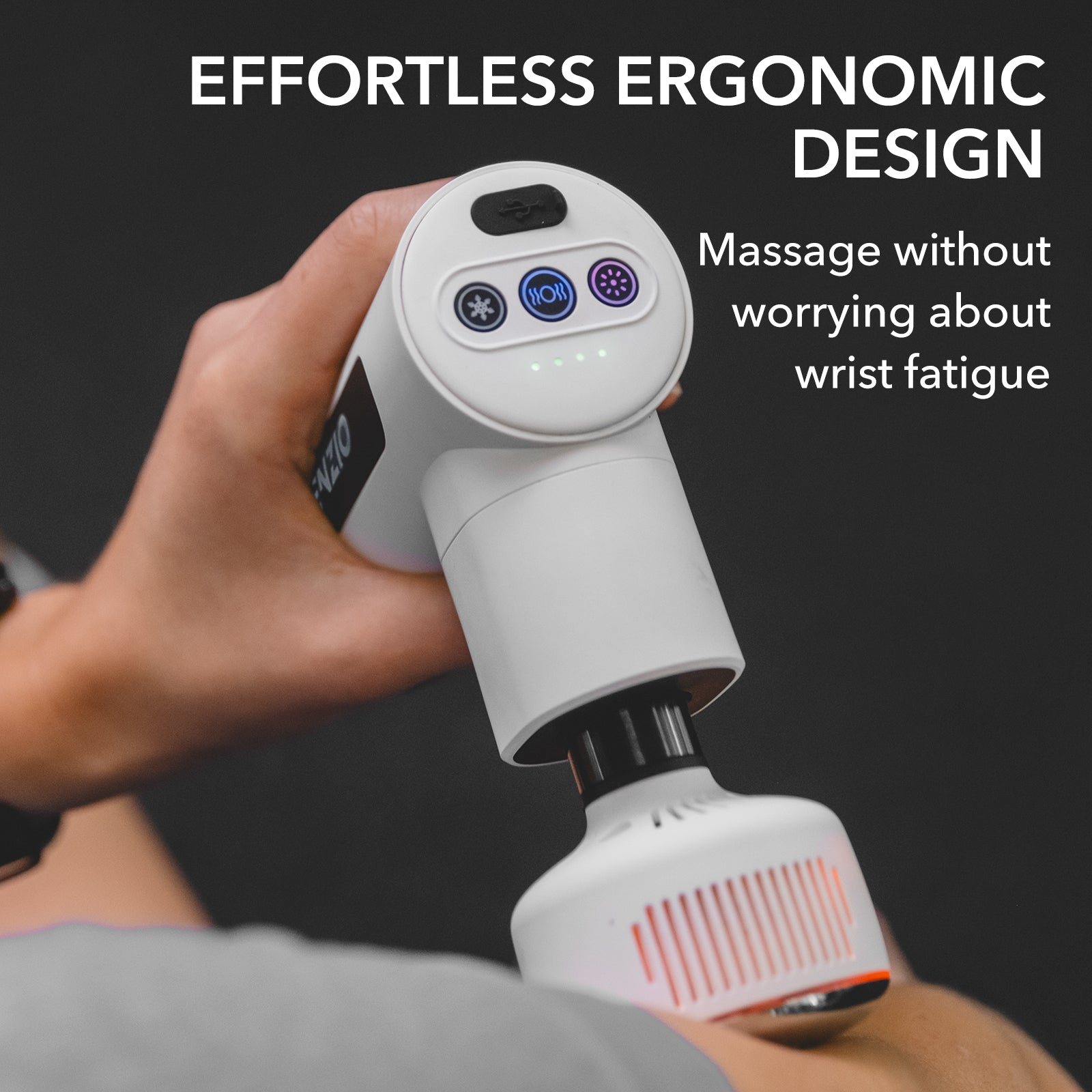 Hot and Cold Massage Gun White